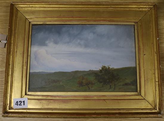 Wolfram Onslow Ford (1879-1956), oil on panel, A Cloudy Day, 15 x 24cm